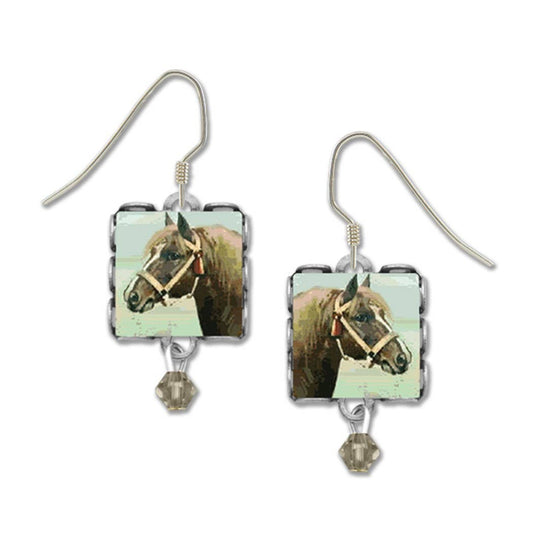 Square Horse Set Earrings