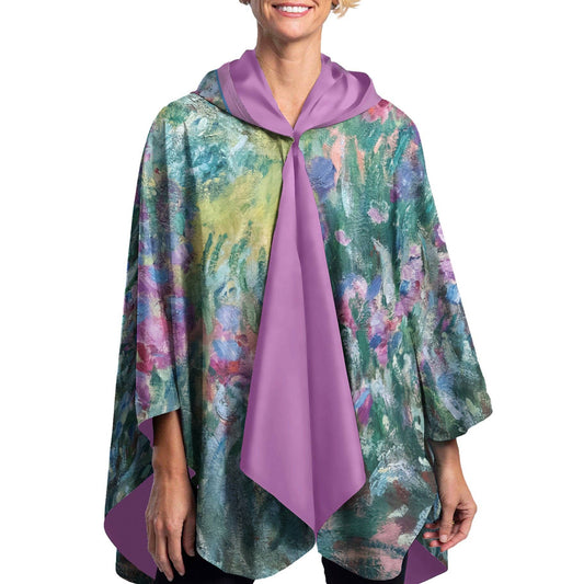 Monet Artist's Garden at Giverny Reversible Rain Cape