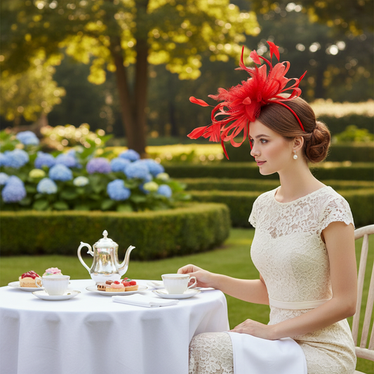 Scarlet Garden Bloom Fascinator