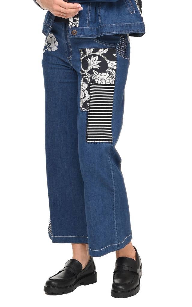Wylie Denim Pant with Harvest Floral