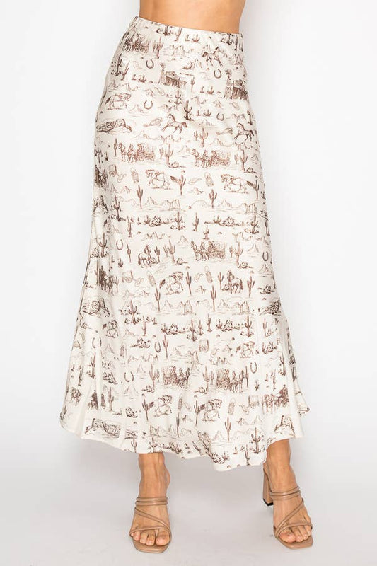 Silky Satin Midi Skirt With Effortless Flow