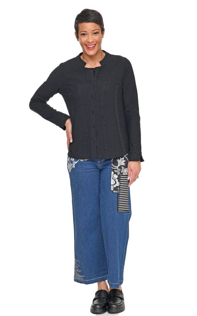 Wylie Denim Pant with Harvest Floral