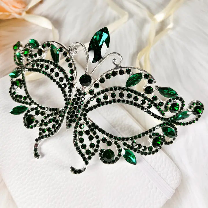 Butterfly Masquerade Mask Wedding Party Silver Eye Mask