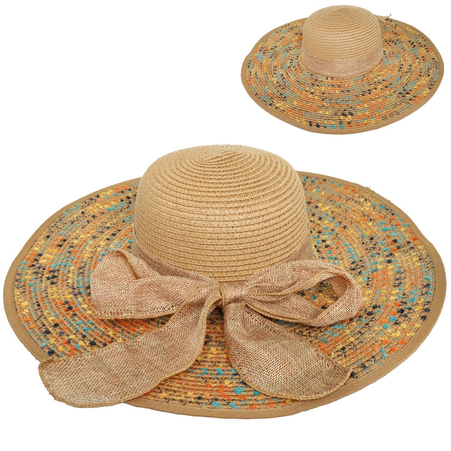 Sunset Confetti Brown Sun Hat