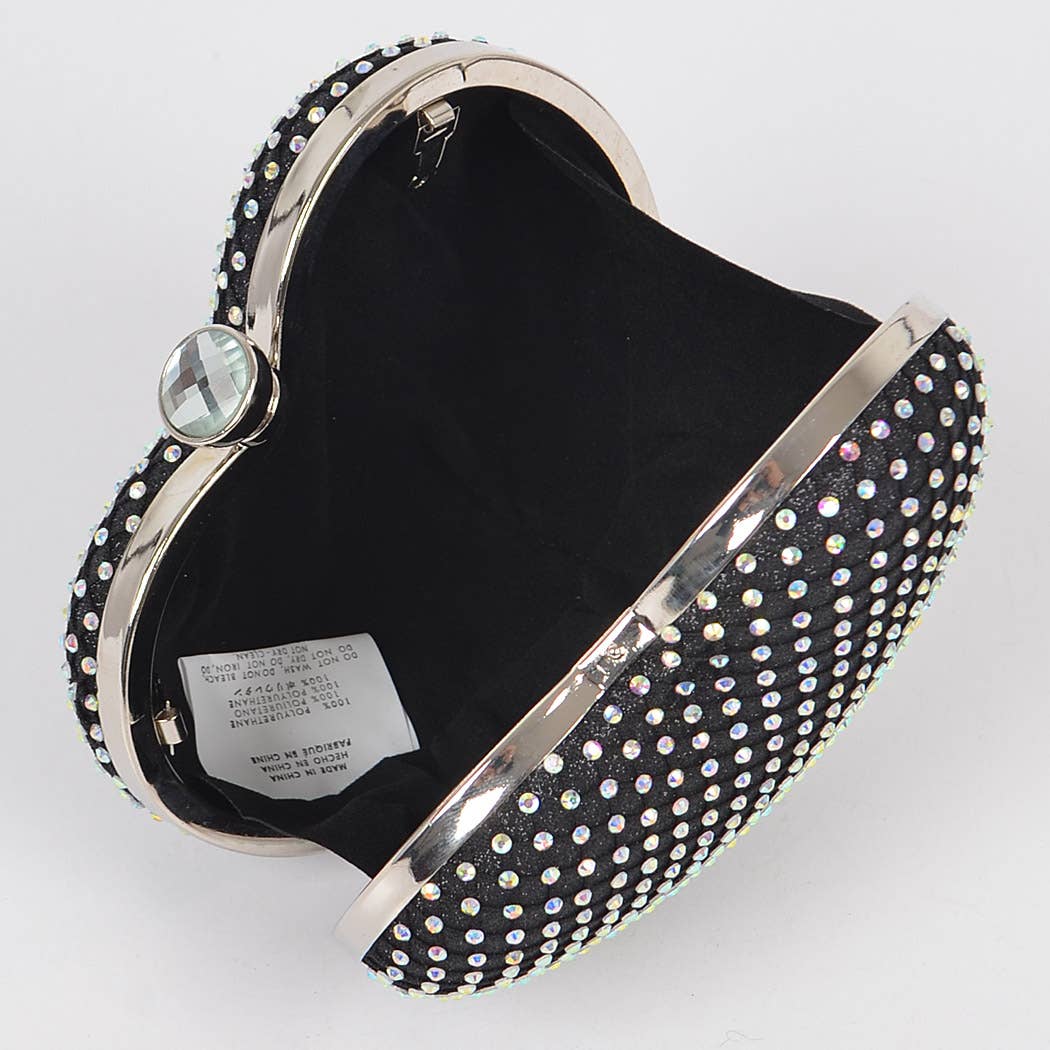 Heart Rhinestone Clutch