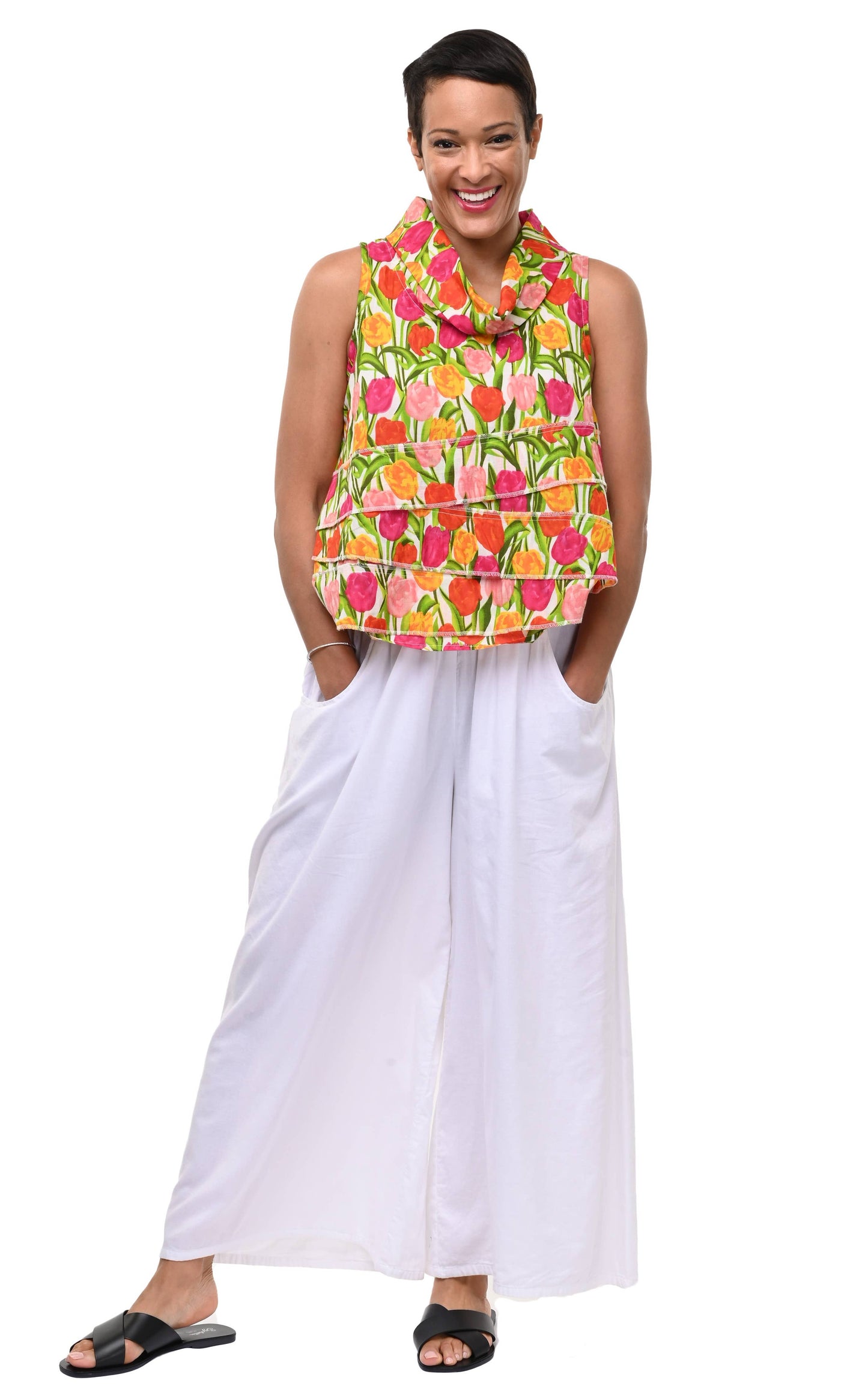 Leilani Top in Tulips