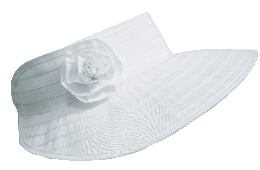 Roll Up Flower Ribbon Visor | UPF 40+
