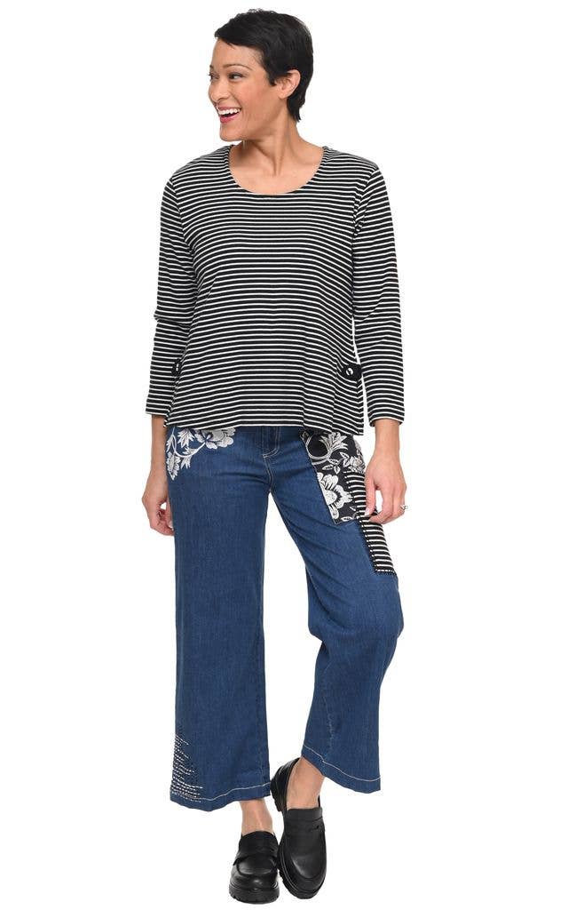 Wylie Denim Pant with Harvest Floral