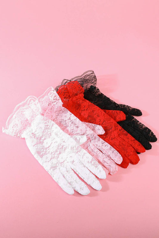 Women's Lace Ruffle Gloves