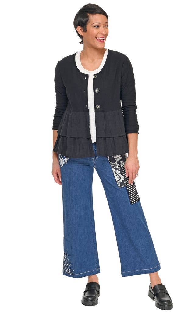Wylie Denim Pant with Harvest Floral