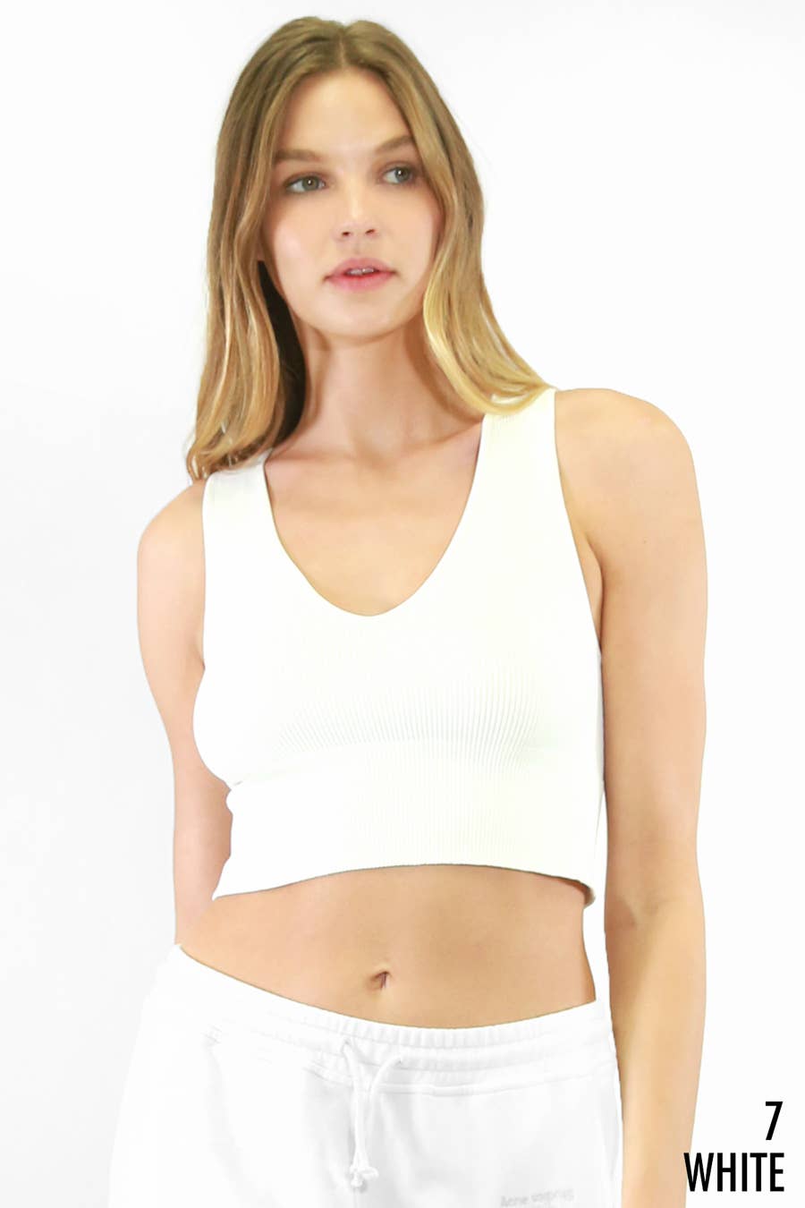 Plunge V-Neck Crop Top