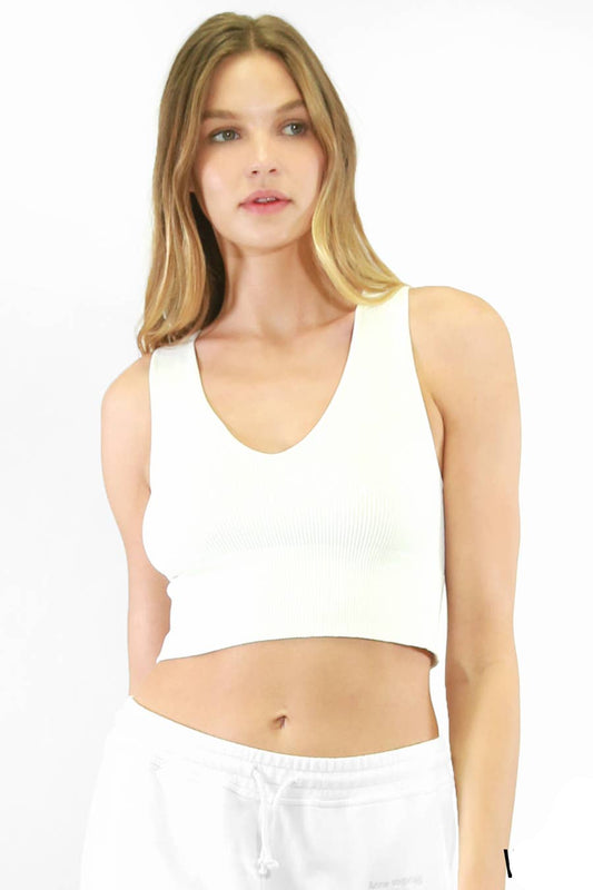 Plunge V-Neck Crop Top