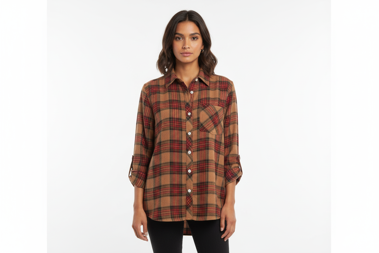 Flannel w/ Acoustic Guitar Patch