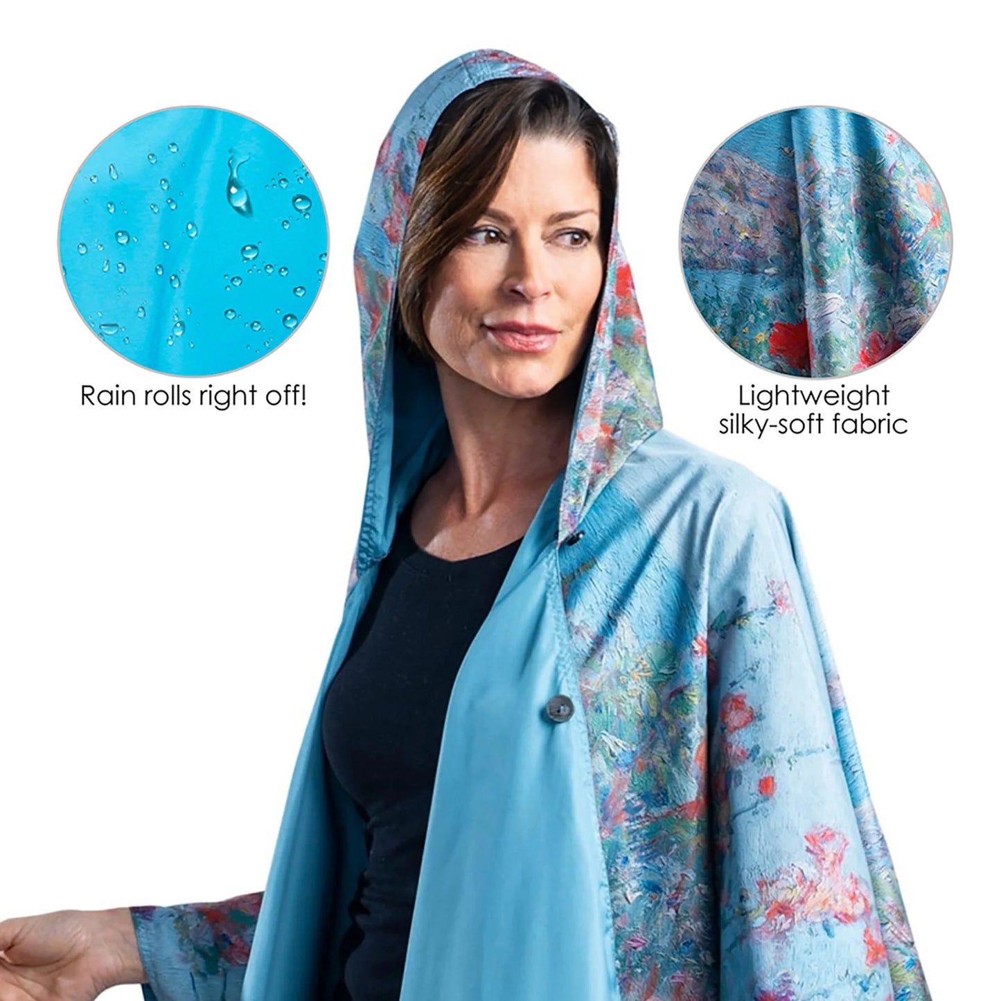 Reversible Rain Cape- Hassam Celia's Garden