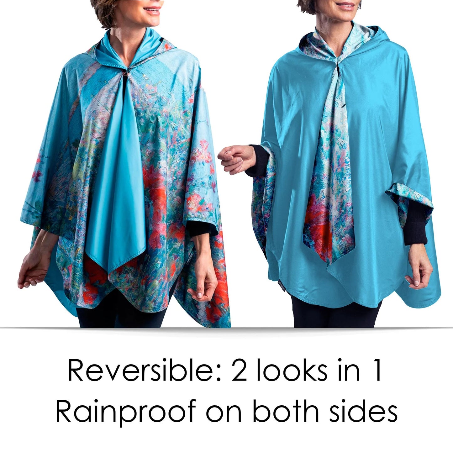 Reversible Rain Cape- Hassam Celia's Garden