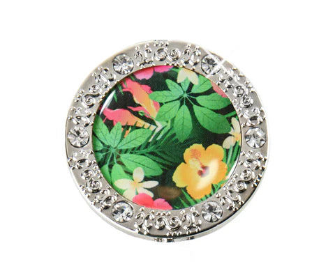 Hawaiian Flora Bling Key Ring