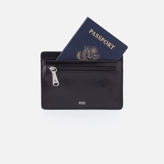 Euro Slide Card Case in Polished Leather