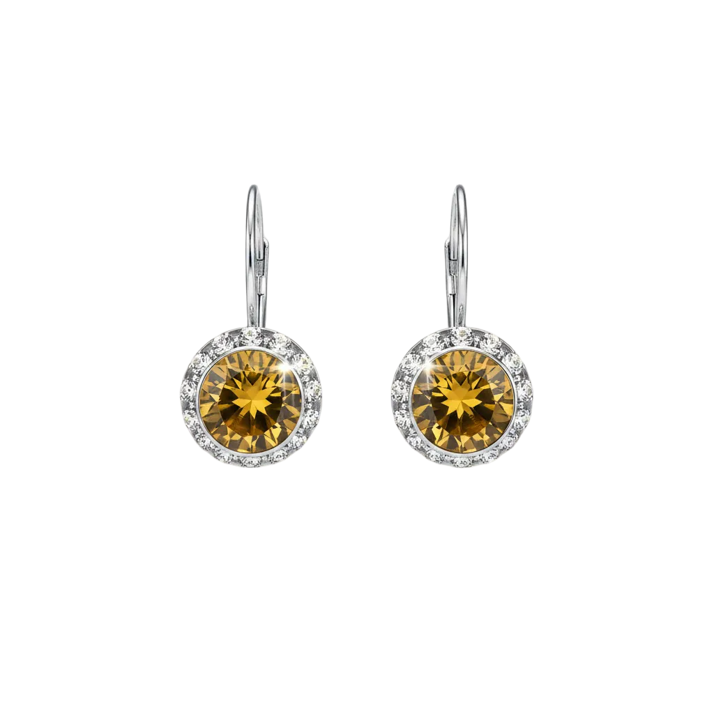 Topaz November Birthstone Earrings