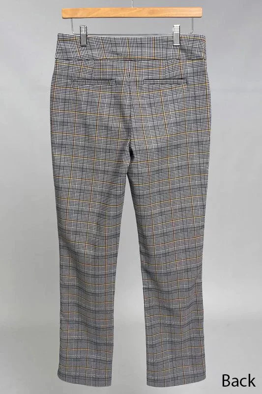 Plaid Straight Leg Millennium Eric Pant