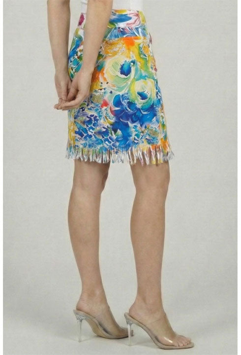 Pull On Fringe Skirt- Jessica