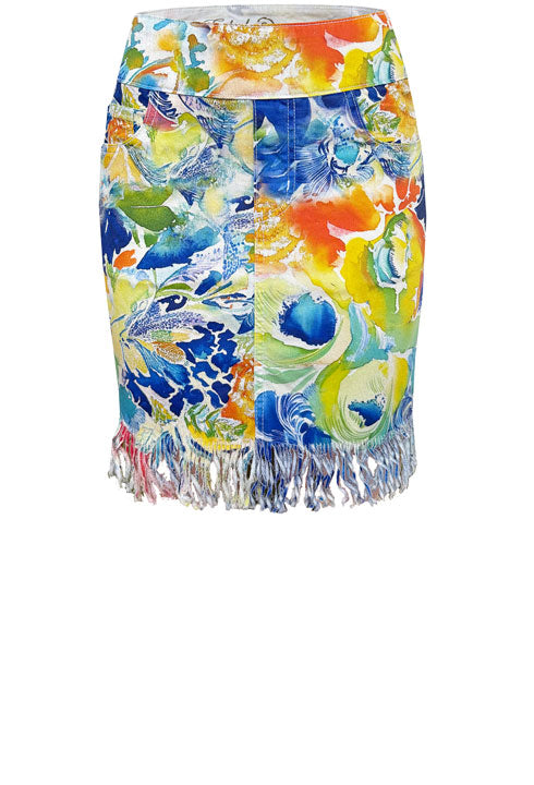 Pull On Fringe Skirt- Jessica