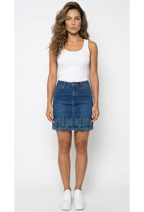Bluebell Lace Skirt- Yacht