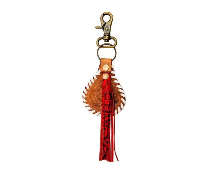 Yankee Hand-Tooled Leather Key Fob