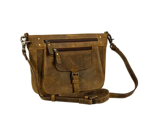 Lawson Roundup Satchel Leather & Hairon Bag