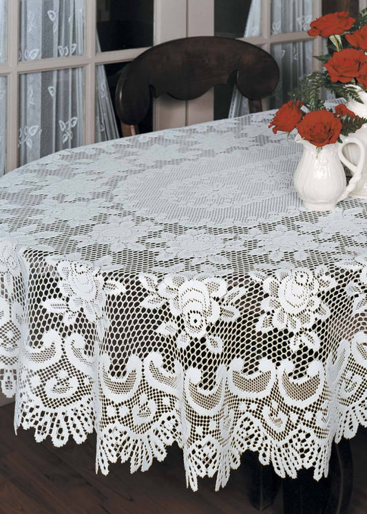 Rose Oval Tablecloth