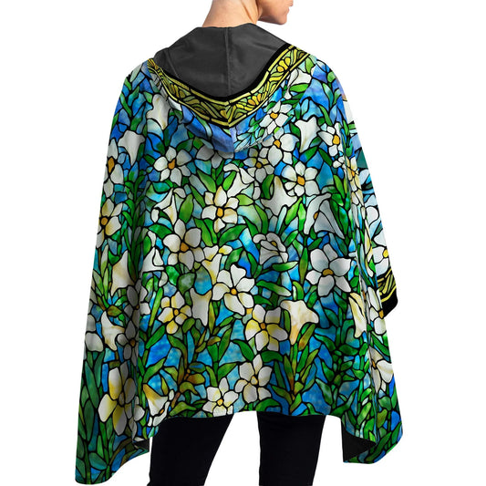 Reversible Rain Cape- Tiffany Field of Lilies