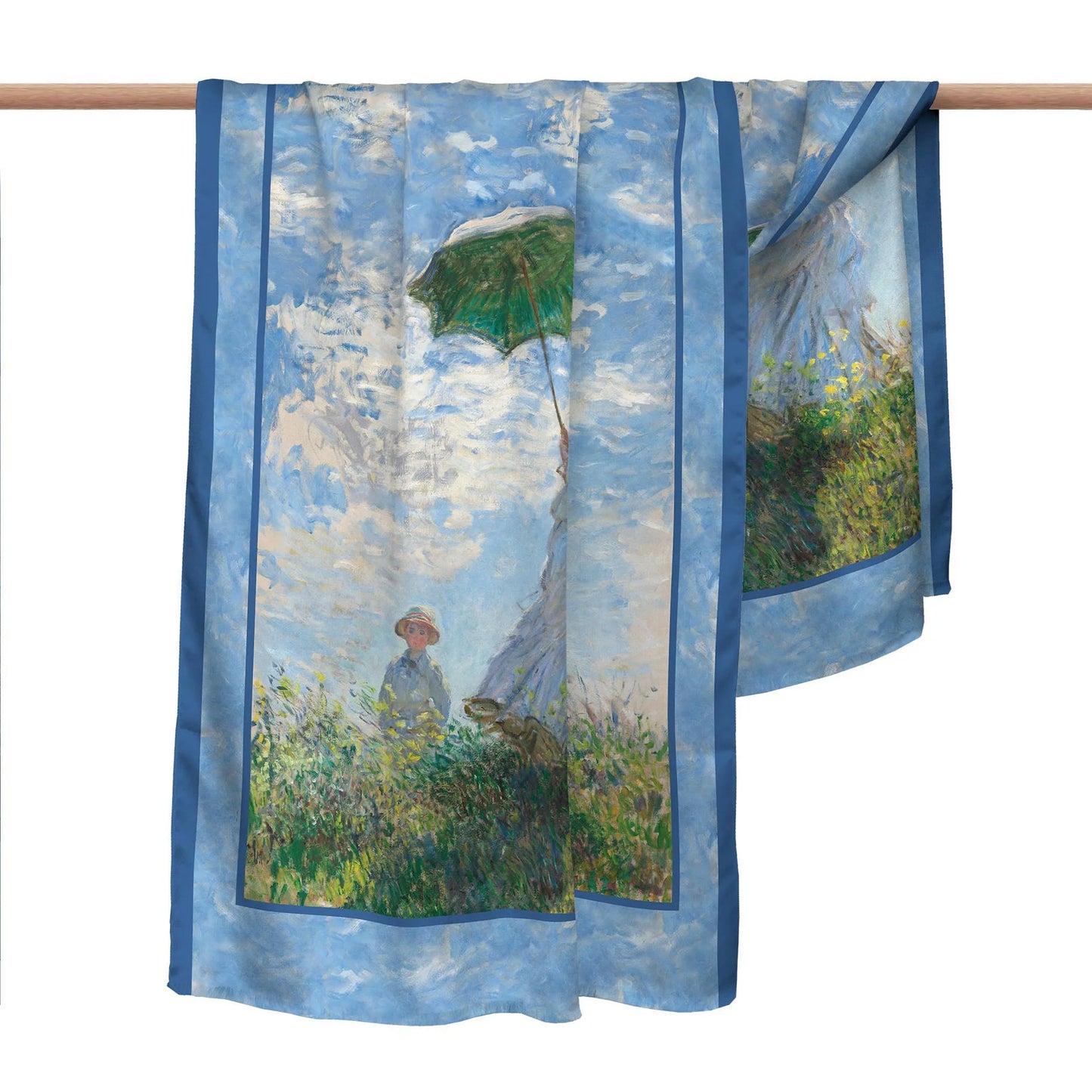 Monet "Woman with Parasol" Silk Blend Shawl