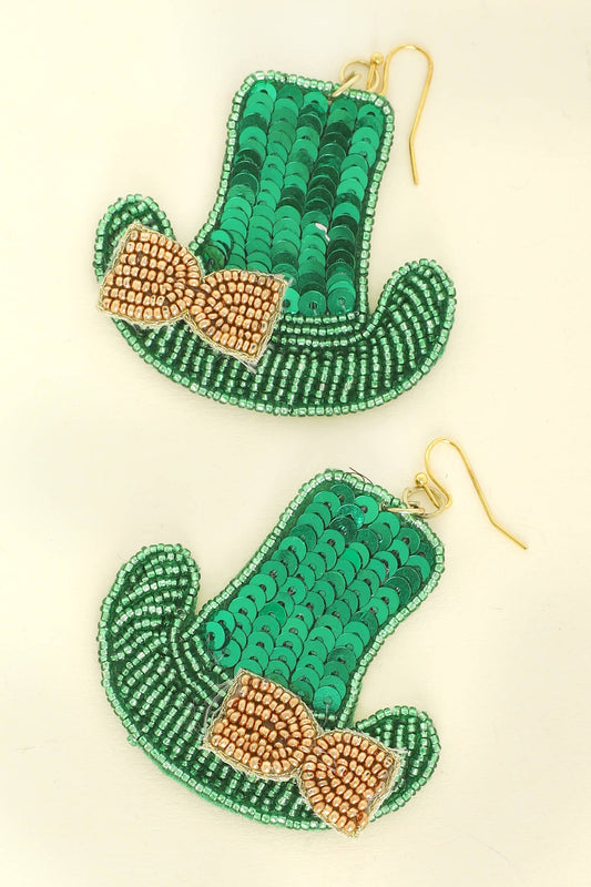 Saint Patrick's Day Leprechaun Hat Earrings