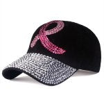 Pink Ribbon Symbol Fashion Denim Cap