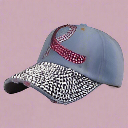 Pink Ribbon Symbol Fashion Denim Cap